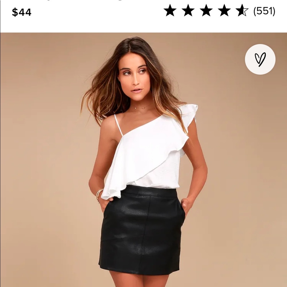 Lulu’s faux leather mini skirt